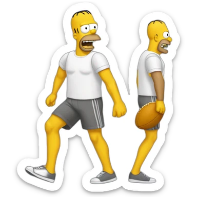 Homer au foot sticker