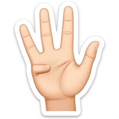 Hand sign in the shape of the letters HK as sticker