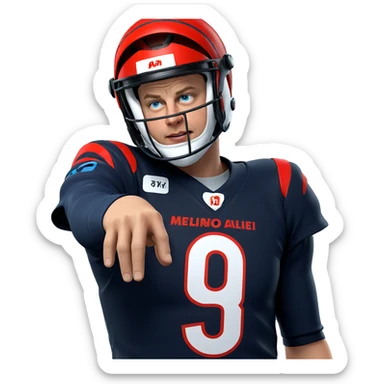 blue eyed boy in helmet sticker