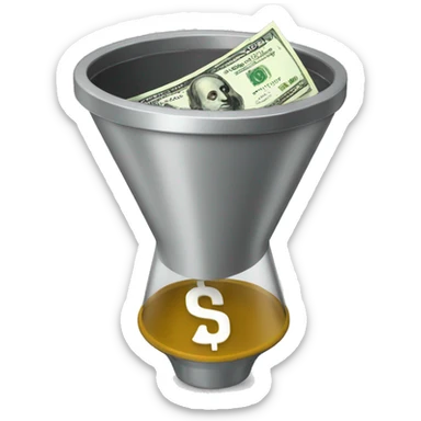 automatic funnel generating money sticker