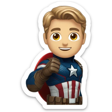 captain america say hi sticker