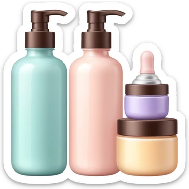 Skin care with pastel colors sticker
