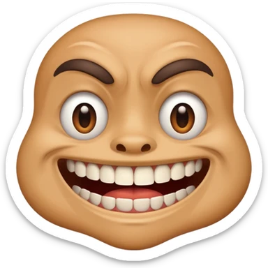 grimacing face with teeth showing sticker