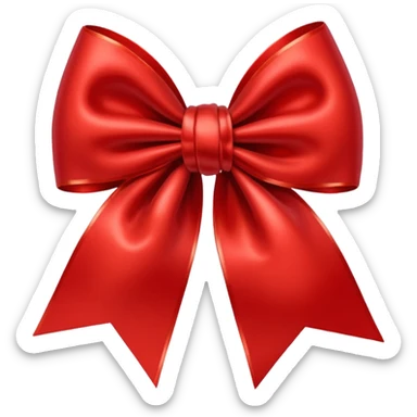 Red christmas bow sticker