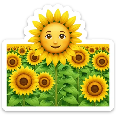 Sunflower field sticker
