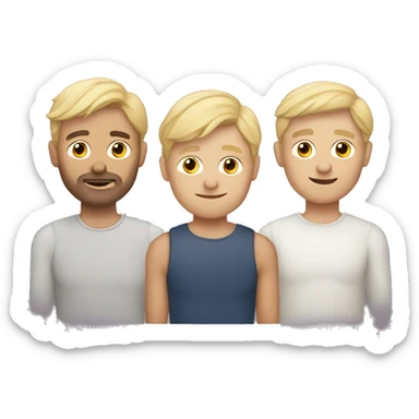 Gay male Scandinavian throuple sticker