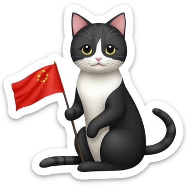 хочу эмодзи черный флаг который будет плавно двигаться как по ветру,при этом белым текстом в нем будет написано слово"Lutik" sticker