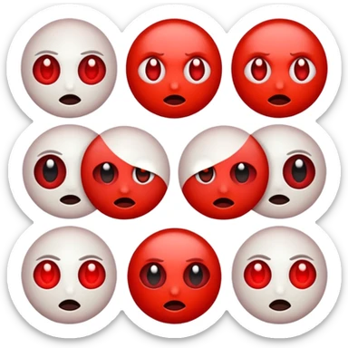 Make us into emojis with bloodshot eyes sticker