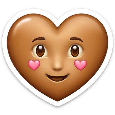 Can you do an iphone heart emoji but a hazel-brownish color  sticker