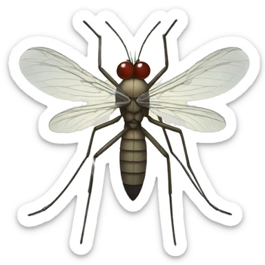 Mosquito and middle finger sticker