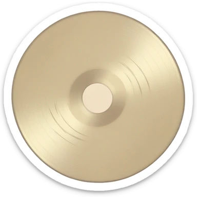 Light beige vinyl record sticker