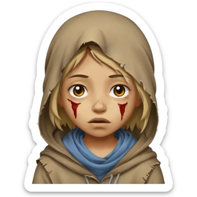 beggar girl sticker