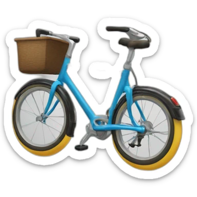 pc portable sur un guidon de vélo sticker