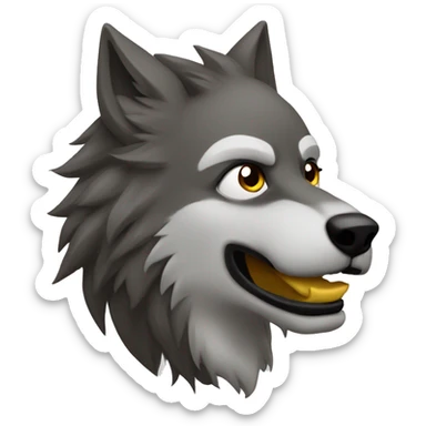 Lobo beso  sticker