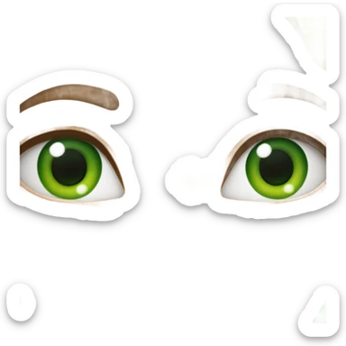 Green eyes sticker