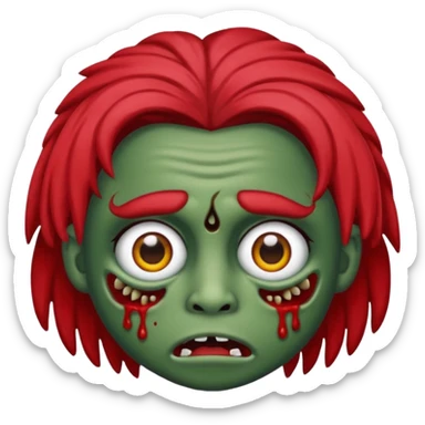 Eu quero fazer um memoji de zombie com cabelo cacheado sticker