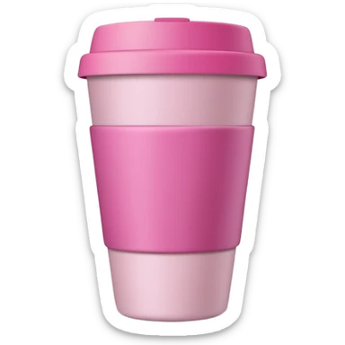 pink reusable coffee cup with no face sticker