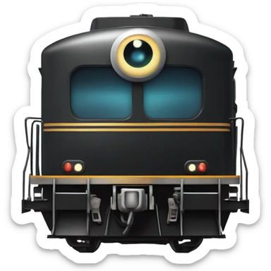 A electric locomotive (With little shiny black Kirby eyes) sticker