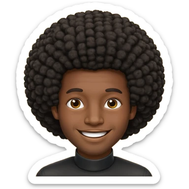 Black men hairstyle afro sticker
