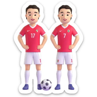 soccer player with short dark hair, athletic build, smiling, inspired by Cristiano Ronaldo sticker