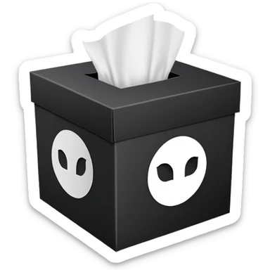 3d-style-black-hot topic-box,-slightly-open-with-tissue-paper-inside,-hot topic-logo-on-the-center,-same-square-shape-and-proportions-as-reference,-minimal,-on-white-or-transparent-background,-more-variations-of-the-box-with-the (1) sticker