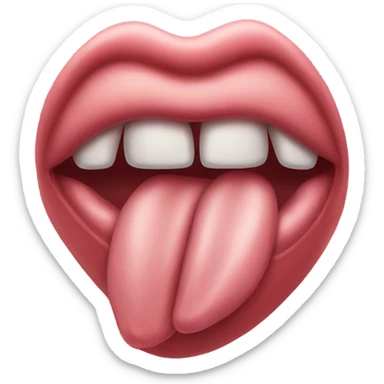 a human tongue emoji sticker