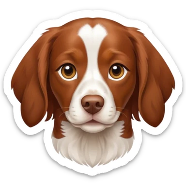 brown brittany spaniel sticker
