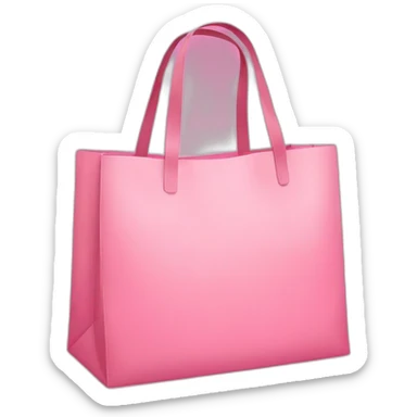 Pink shopper bag sticker