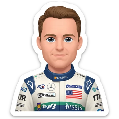 George Russell Mercedes formula one driver sticker