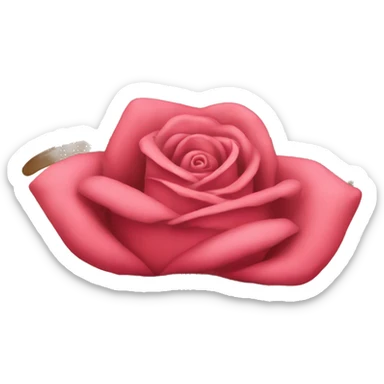 Genrate emoji with ths rose 🥀behind a eye  sticker