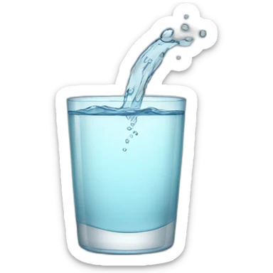 glass with little water sticker