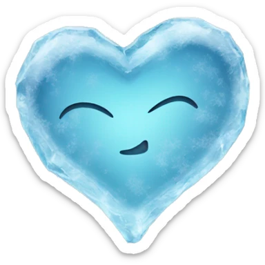 heart in ice sticker