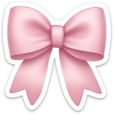 Light pink bow sticker