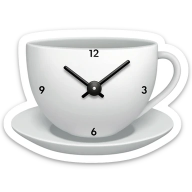 Clock that tea sticker