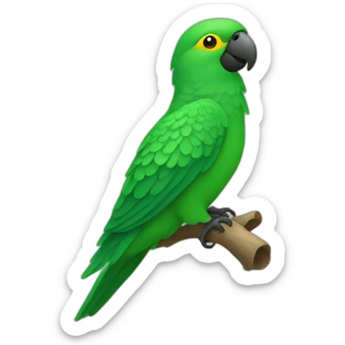 loro pequeño de color verde sticker