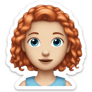 white-girl-red-hair-blue-eyes-funny sticker