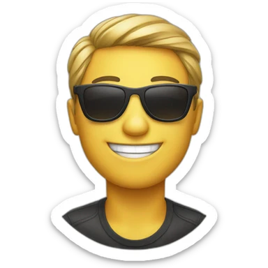 Smiling face with sunglasses sticker