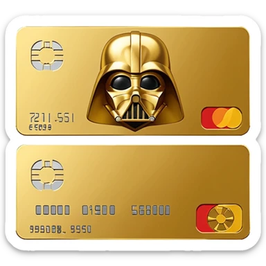 Star wars credits currency like a card sticker