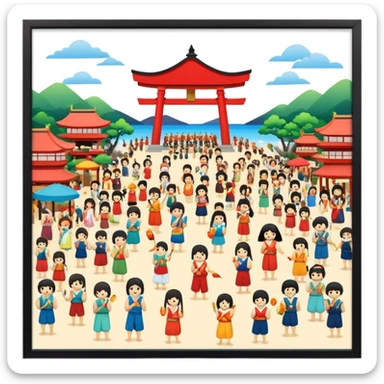Japanese summer festival sticker