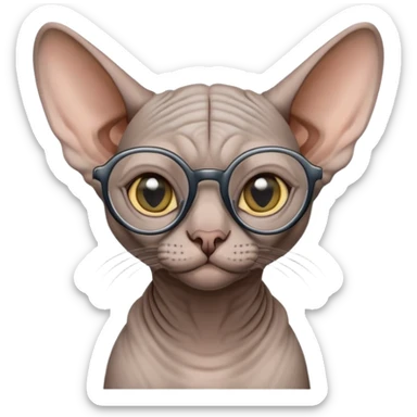 sphinx cat with glasses sticker