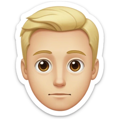 Blonde guy with the biggest forehead ever even bigger  sticker