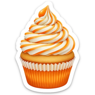 Orange creamsicle cupcake  sticker