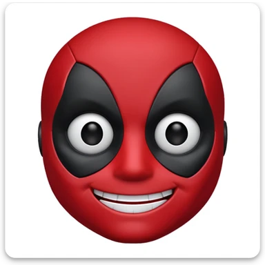 A deadpool emoji sticker
