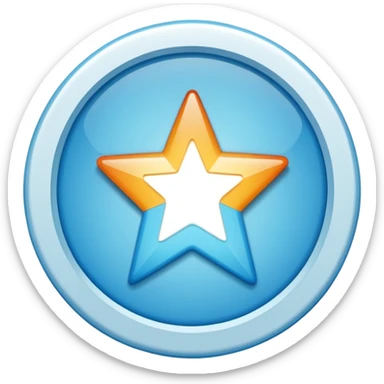 A high-resolution 2D icon of an Instagram-style verified badge. A vibrant light blue rounded-point starburst shape (rosette) with a clean, thick white checkmark in the center.  sticker
