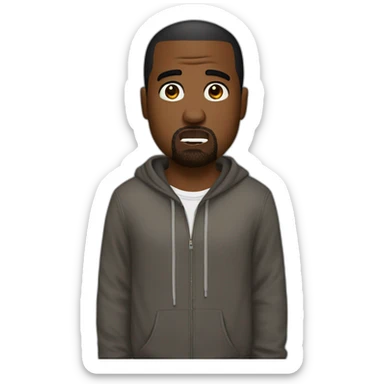 Kanye west has been shocked sticker