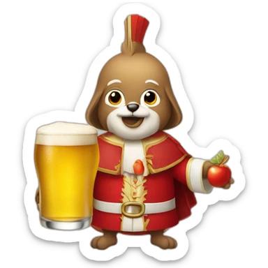 Cardenal con birrete sticker