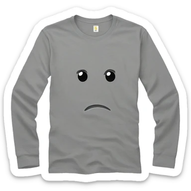 Melange gray long-sleeve t-shirt sticker