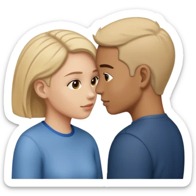  Indifference - 2 people pointed away from each other with their backs facing the other sticker