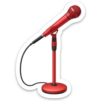 Microphone Stand red sticker