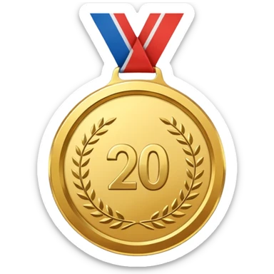 Create a medal which has an inscription "Brocation 2026" in the center of the medal sticker